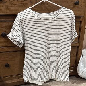 Kindred Bravely Black and White Striped Short Sleeve Tee